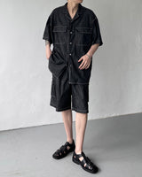 デニムカーゴショーツ/SI denim cargo shorts