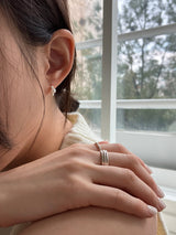 [92.5silver] ドットパールピアス