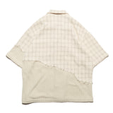 チェック＆レースダメージシャツ / check & lace damanged shirt