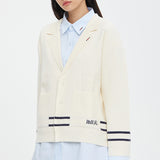 ノッチラペルニットブレザー / NOTCHED LAPEL KNIT BLAZER_OATMEAL