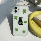 ラッキーサムブラックキャットフォーンケース / Lucky some black cat phone case