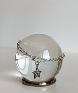 2チェーンレイヤードスターブレスレット / Two chain layered star bracelets
