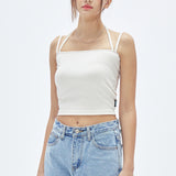 Halter Ribbon Top [IVORY] (6674527944822)