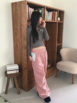 モヒフリースツーウェイロングワイドジョガーパンツ