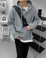 オーバーサイズフィットフードウォーマーニット/Oversized fit hooded warmer knitwear (2 colors)