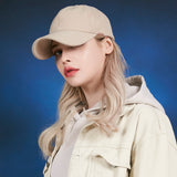 Rose gold double link over fit ball cap BEIGE