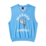 アーチプリンティングベスト/ARCH PRINTING VEST-WASHING BLUE
