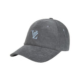 3D Monogram pigment Washing Corduroy Over Fit Ball Cap Darkgray