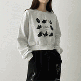 バタフライバンクロップドスウェットシャツ/Butterfly Van Cropped Sweatshirt