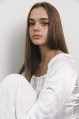 グリッターツイードパンツ ホワイト