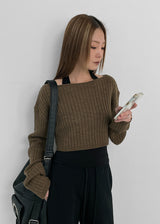 [MADE] Tees Layered Crop Knit	