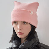 VA Label Square Beanie / Pink