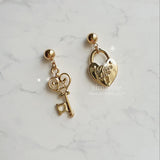 Gold Heart Key Piercing