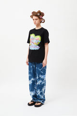 ウィッティバニートムボーイグラフィックTシャツ / WITTY BUNNY TOMBOY GRAPHIC T-SHIRT [BLACK]