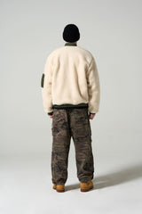 FLEECE MA-1 PADDED JACKET - KHAKI