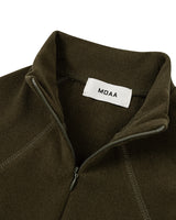 FLEECE CROP HALF ZIPUP (KHAKI)