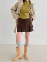 フラットミニスカート/Flat mini skirt (4color)