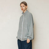 クラウンスムースジップアップ/CROWN SMOOTH ZIP-UP_GREY