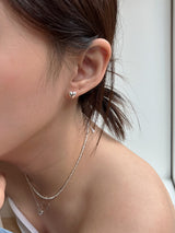 [92.5silver] ボリュームハートピアス