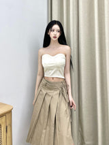 サテンキューブコルセットトップ/798. Satin curve corset top (2color)