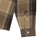 フーディドオンブルチェックシャツ