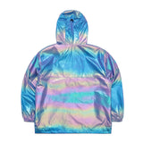 コージーフーデッドアノラックジャケット/BSR2223FWJK087 COZY HOODED ANORAK JACKET HOLOGRAM BLUE