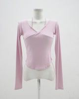 ラップストリングコルゲーテッドTシャツ / Wrap string corrugated T-shirt (4color)
