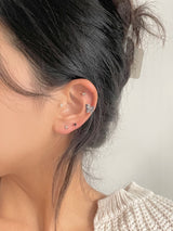 ブラックマーブルトゥインクルピアス / [4 set] Black Marble Twinkle Piercing Set