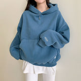 [Bellide made/fleece-lined wool] Berrygood fleece-lined wool embroidery hoodie