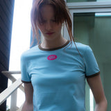 サークルロゴクロップT / CIRCLE LOGO CROP TEE_BLUE