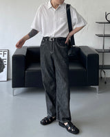 リネンバイオショートスリーブシャツ / UN275 Linen Bio Short-Sleeved Shirt (4 colors)