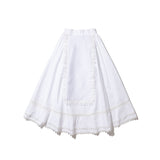 Apron-pyeseul Skirt (White)