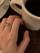 (silver925/18kgold) コス オープンリング
