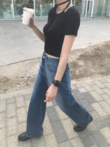 Side line over denim
