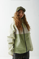 ラインブロックフーディージャケット/BSR2223FWJK029 LINE BLOCK HOODED JACKET CREAM KHAKI