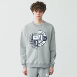 HALF & HALF EMBLEM SWEATSHIRT (GREY) (6543168143478)