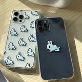 Rabbit Pattern - Pixel Rabbit Phone Case