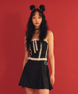 06ウールチェックレースビスチェ / 0 6 wool check lace bustier (4579932831862)