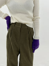 ウールリブラウンドニット/Wool ribbed round knit (3color)