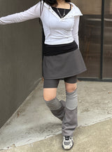 ゴープコアスパンデックスストラップスカートレギンス / Gorpcore spandex Strap Skirt Leggings