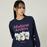 マルチーズアーカイブロングスリーブTシャツ