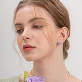 2022パントンデイリースクエアマーブリングピアス/2022 Pantone Daily Square Marbling earring (LP)