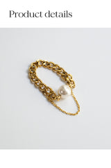 パールポイントドロップチェーンシュガーリング/Pearl point drop chain surgical ring