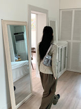 ナルキーボカシVネックスリット長袖ニット