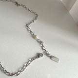 huu サージカルスチールヒップフレッシュウォーターパールボールド3ウェイネックレス / huu Surgical Steel Hip Fresh Water Pearl Bold Three-Way Necklace