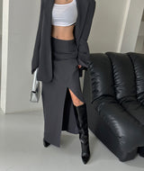 mega deep slit maxi long skirt