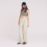 ツータックコットンワイドパンツ / TWOTUCK COTTON WIDE PANTS (MELON)