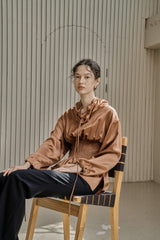 シーモアストリングブラウス/SEYMOUR STRING BLOUSE_BROWN