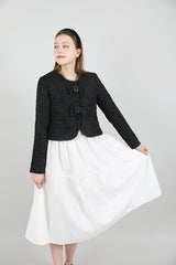 ツイードリボンジャケット / Tweed Ribbon Jacket Black
