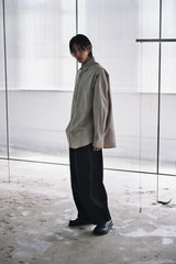EARTH-COLOR PLEATS SHIRT (Beach Sand) / アースカラープリーツシャツ